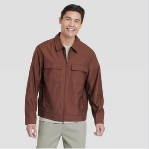 Men's Utility Jacket - Goodfellow & Co- Red Brown
